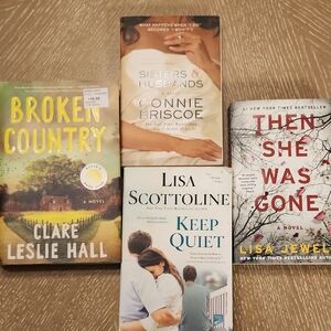 Set of Four Novels with Colorful Covers